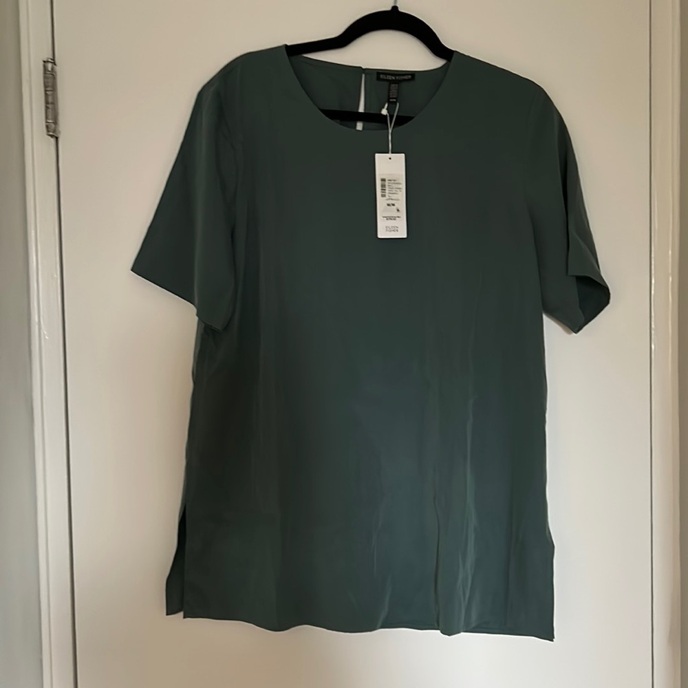 Eileen Fisher M Sandwashed Tencel Top